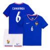 Original Trikotsatz Frankreich Camavinga 6 Heimtrikot EURO 2024 Für Kinder